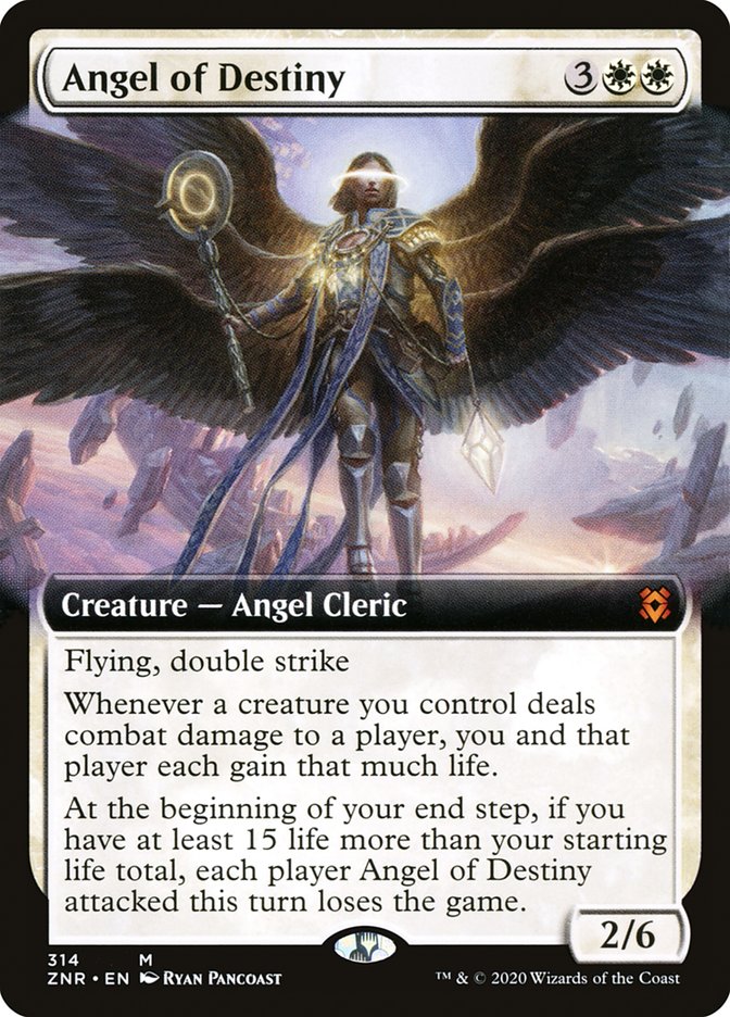 Angel of Destiny (Extended Art) [Zendikar Rising] | Jomio and Rueliete's Cards and Comics