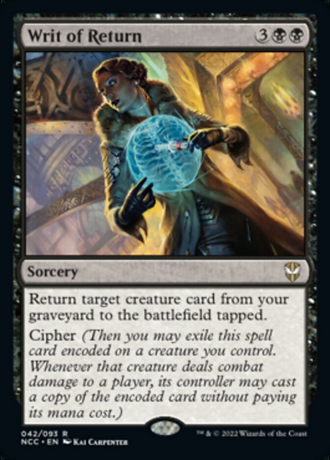 Writ of Return [Streets of New Capenna Commander] | Jomio and Rueliete's Cards and Comics