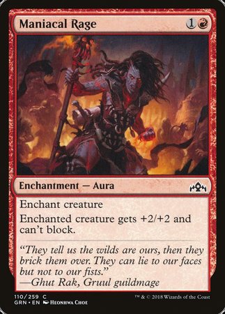 Maniacal Rage [Guilds of Ravnica] | Jomio and Rueliete's Cards and Comics