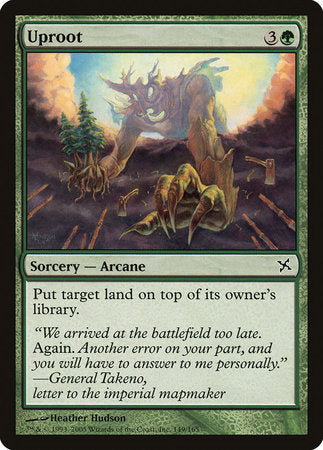 Uproot [Betrayers of Kamigawa] | Jomio and Rueliete's Cards and Comics