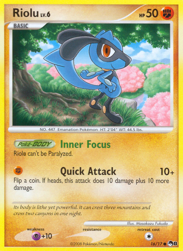 Riolu (16/17) [POP Series 8] | Jomio and Rueliete's Cards and Comics