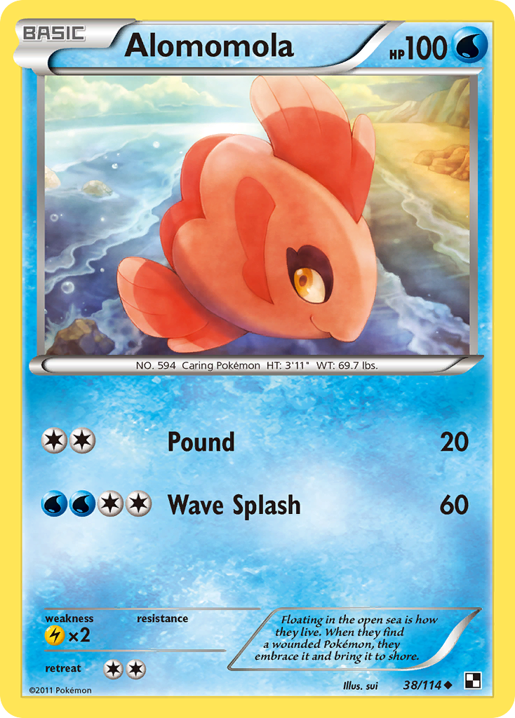 Alomomola (38/114) [Black & White: Base Set] | Jomio and Rueliete's Cards and Comics