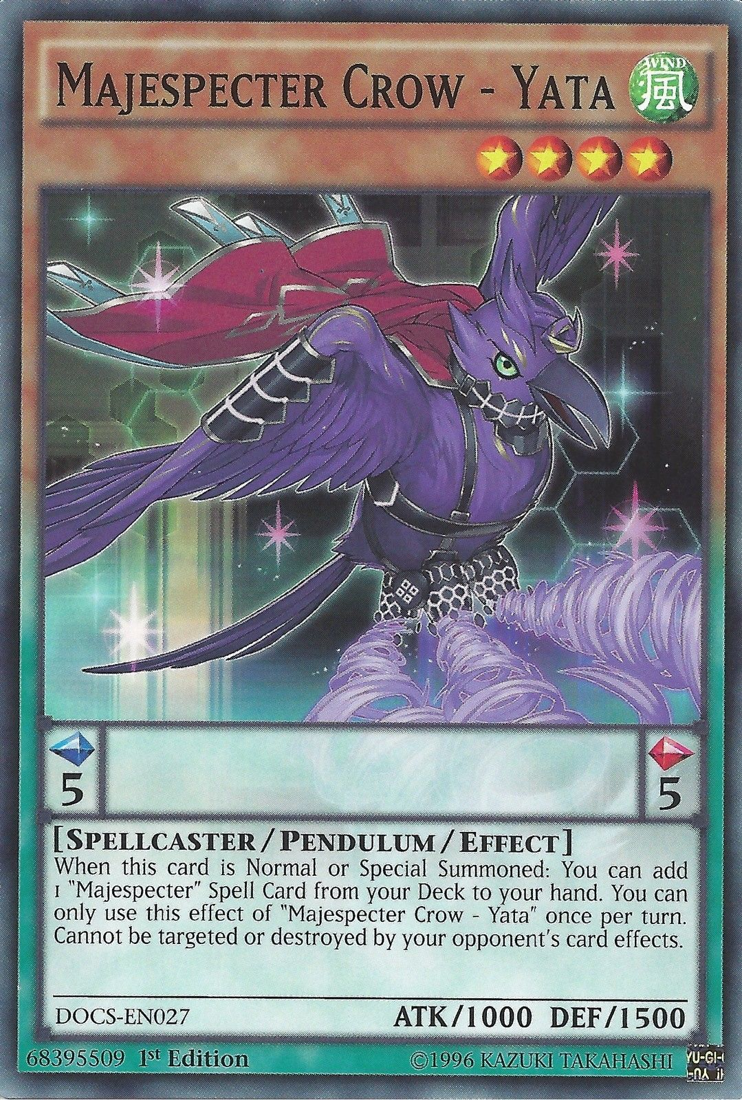 Majespecter Crow - Yata [DOCS-EN027] Common | Jomio and Rueliete's Cards and Comics