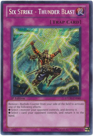 Six Strike - Thunder Blast [STOR-EN089] Secret Rare | Jomio and Rueliete's Cards and Comics