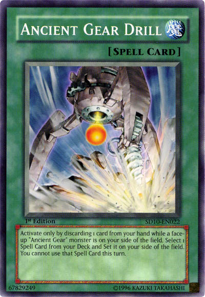 Ancient Gear Drill [SD10-EN022] Common | Jomio and Rueliete's Cards and Comics