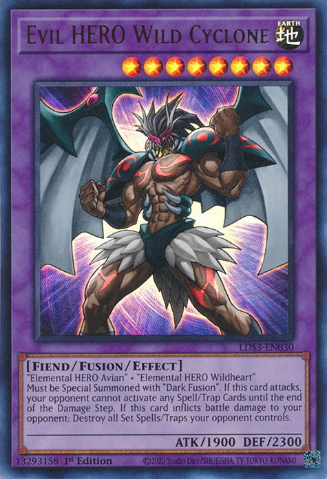 Evil HERO Wild Cyclone [LDS3-EN030] Ultra Rare | Jomio and Rueliete's Cards and Comics