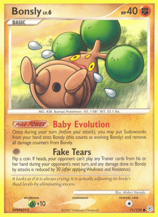 Bonsly (71/130) [Diamond & Pearl: Base Set] | Jomio and Rueliete's Cards and Comics
