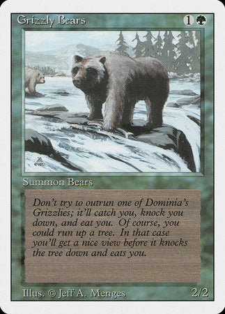 Grizzly Bears [Revised Edition] | Jomio and Rueliete's Cards and Comics