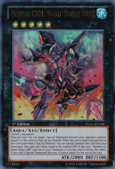 Number C101: Silent Honor DARK [LVAL-EN046] Ultra Rare | Jomio and Rueliete's Cards and Comics