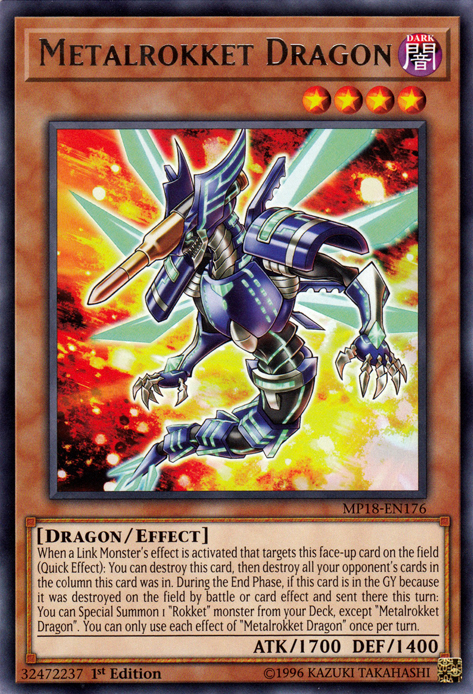 Metalrokket Dragon [MP18-EN176] Rare | Jomio and Rueliete's Cards and Comics