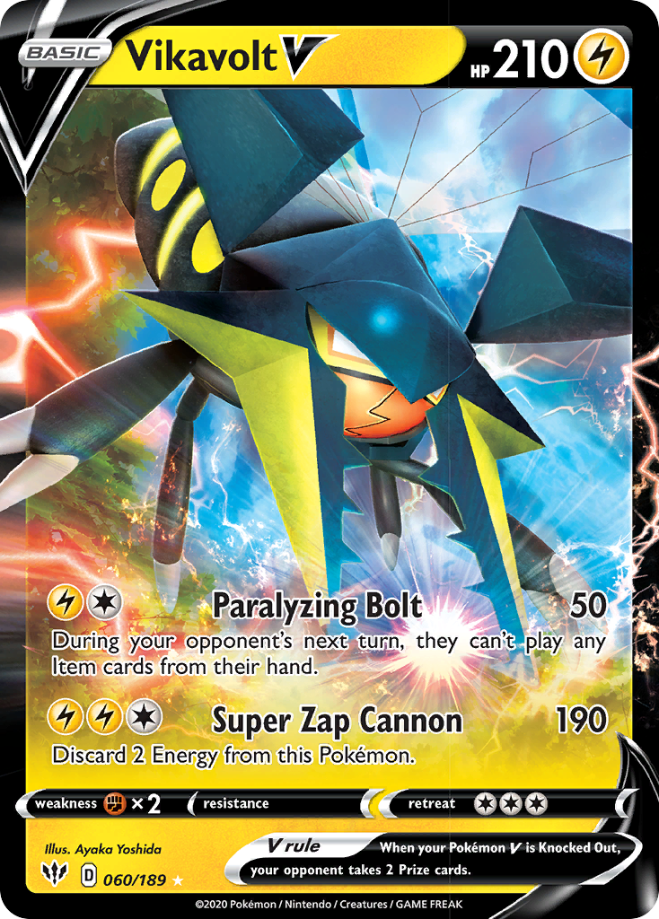 Vikavolt V (060/189) [Sword & Shield: Darkness Ablaze] | Jomio and Rueliete's Cards and Comics