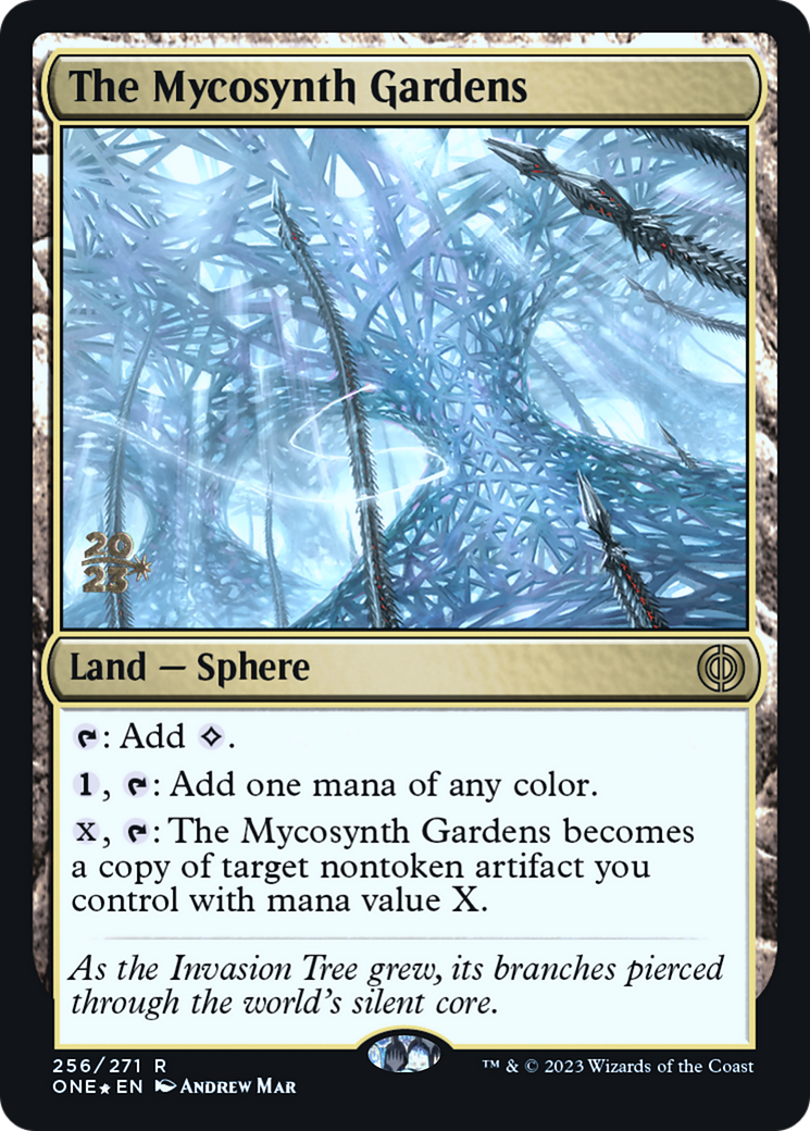The Mycosynth Gardens [Phyrexia: All Will Be One Prerelease Promos] | Jomio and Rueliete's Cards and Comics