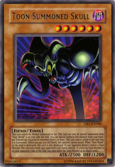 Toon Summoned Skull [DB1-EN040] Rare | Jomio and Rueliete's Cards and Comics