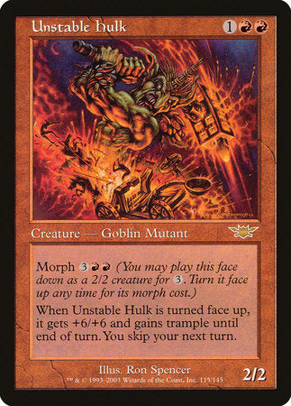 Unstable Hulk [Legions] | Jomio and Rueliete's Cards and Comics