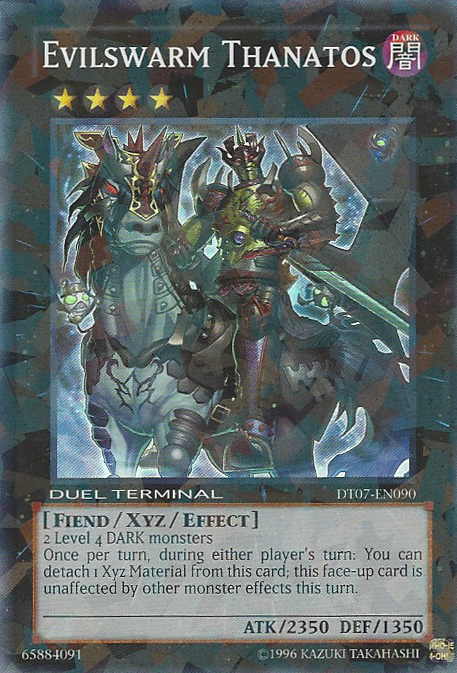 Evilswarm Thanatos [DT07-EN090] Super Rare | Jomio and Rueliete's Cards and Comics