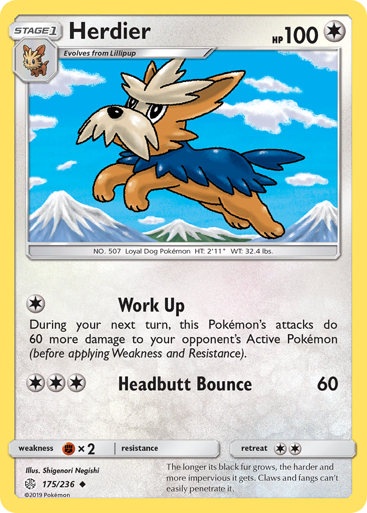 Herdier (175/236) [Sun & Moon: Cosmic Eclipse] | Jomio and Rueliete's Cards and Comics