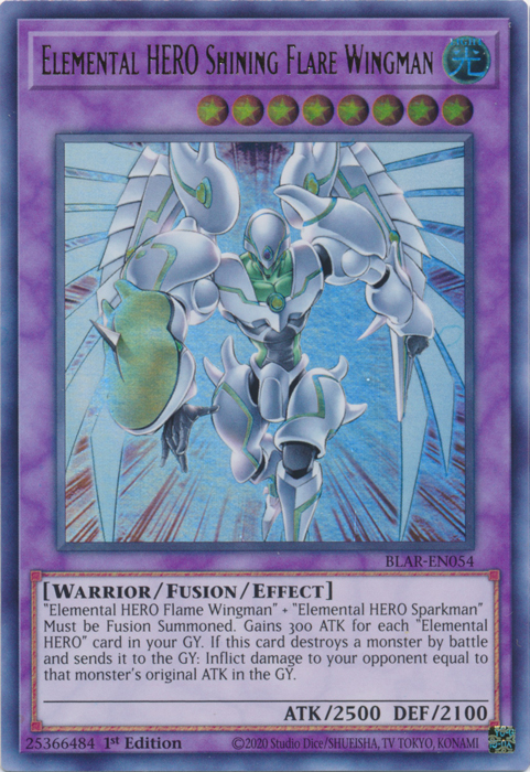 Elemental HERO Shining Flare Wingman [BLAR-EN054] Ultra Rare | Jomio and Rueliete's Cards and Comics