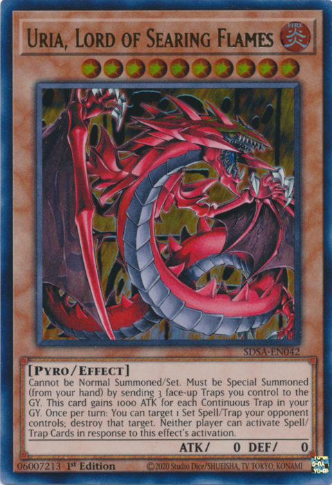 Uria, Lord of Searing Flames [SDSA-EN042] Ultra Rare | Jomio and Rueliete's Cards and Comics