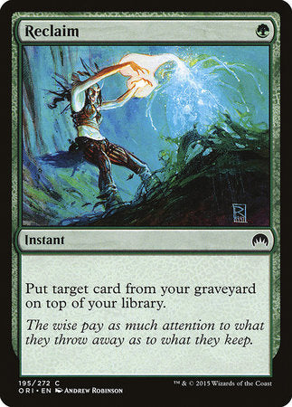 Reclaim [Magic Origins] | Jomio and Rueliete's Cards and Comics