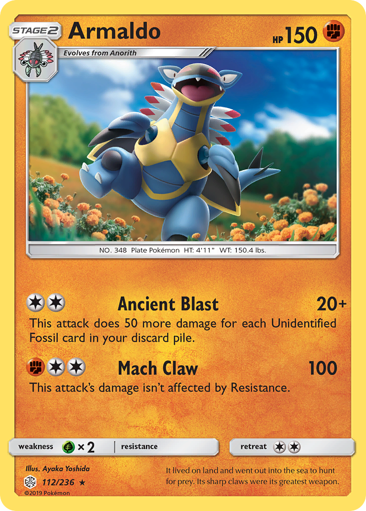 Armaldo (112/236) [Sun & Moon: Cosmic Eclipse] | Jomio and Rueliete's Cards and Comics