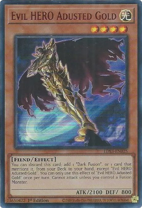 Evil HERO Adusted Gold (Red) [LDS3-EN025] Ultra Rare | Jomio and Rueliete's Cards and Comics