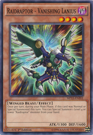 Raidraptor - Vanishing Lanius [MP15-EN201] Common | Jomio and Rueliete's Cards and Comics