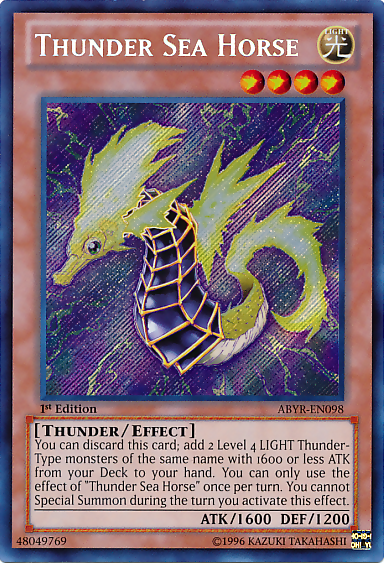 Thunder Sea Horse [ABYR-EN098] Secret Rare | Jomio and Rueliete's Cards and Comics