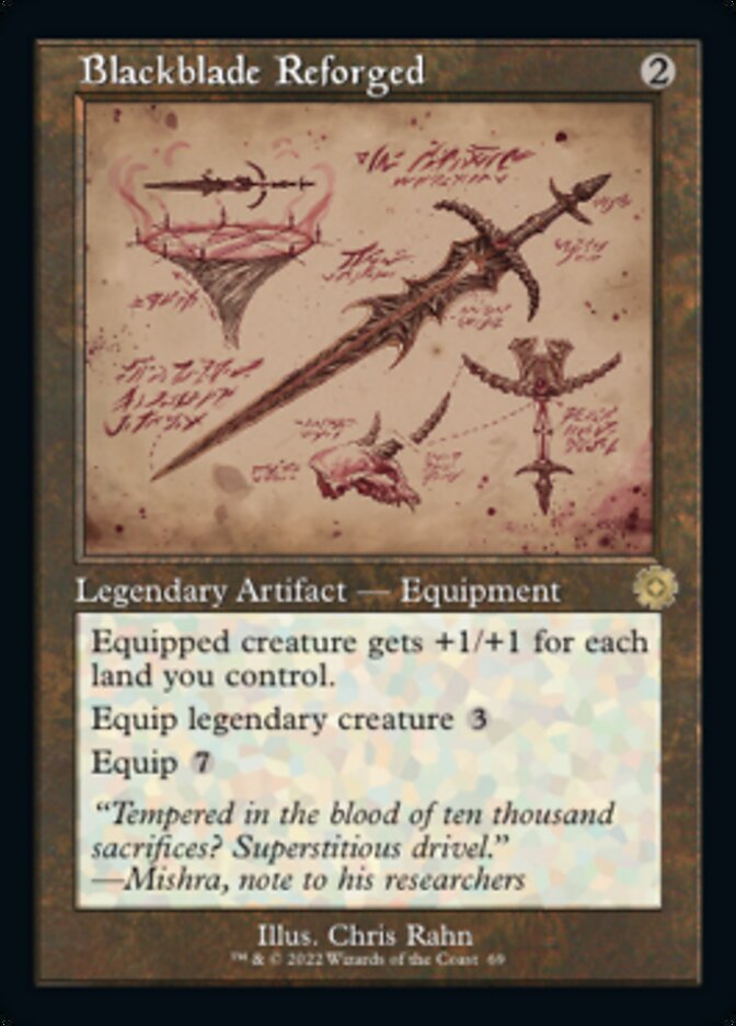 Blackblade Reforged (Retro Schematic) [The Brothers' War Retro Artifacts] | Jomio and Rueliete's Cards and Comics