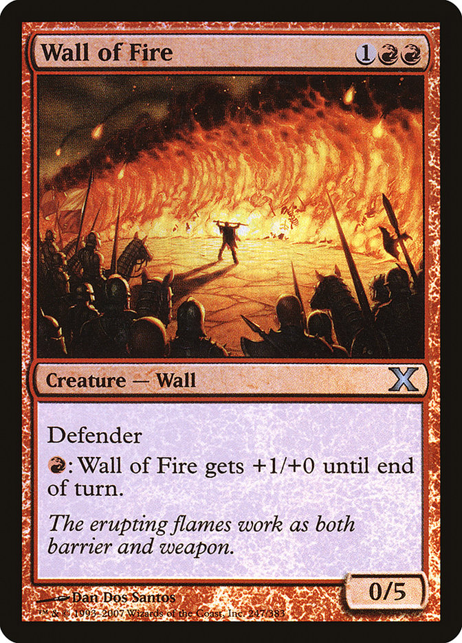 Wall of Fire (Premium Foil) [Tenth Edition] | Jomio and Rueliete's Cards and Comics