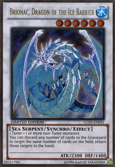 Brionac, Dragon of the Ice Barrier [GLD5-EN031] Gold Rare | Jomio and Rueliete's Cards and Comics
