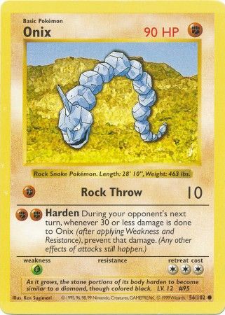 Onix (56/102) [Base Set Shadowless Unlimited] | Jomio and Rueliete's Cards and Comics