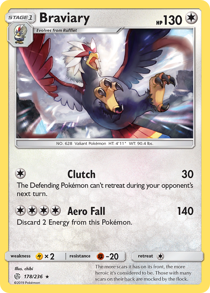 Braviary (178/236) [Sun & Moon: Cosmic Eclipse] | Jomio and Rueliete's Cards and Comics