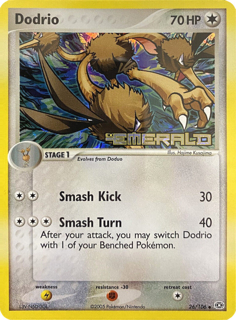 Dodrio (26/106) (Stamped) [EX: Emerald] | Jomio and Rueliete's Cards and Comics
