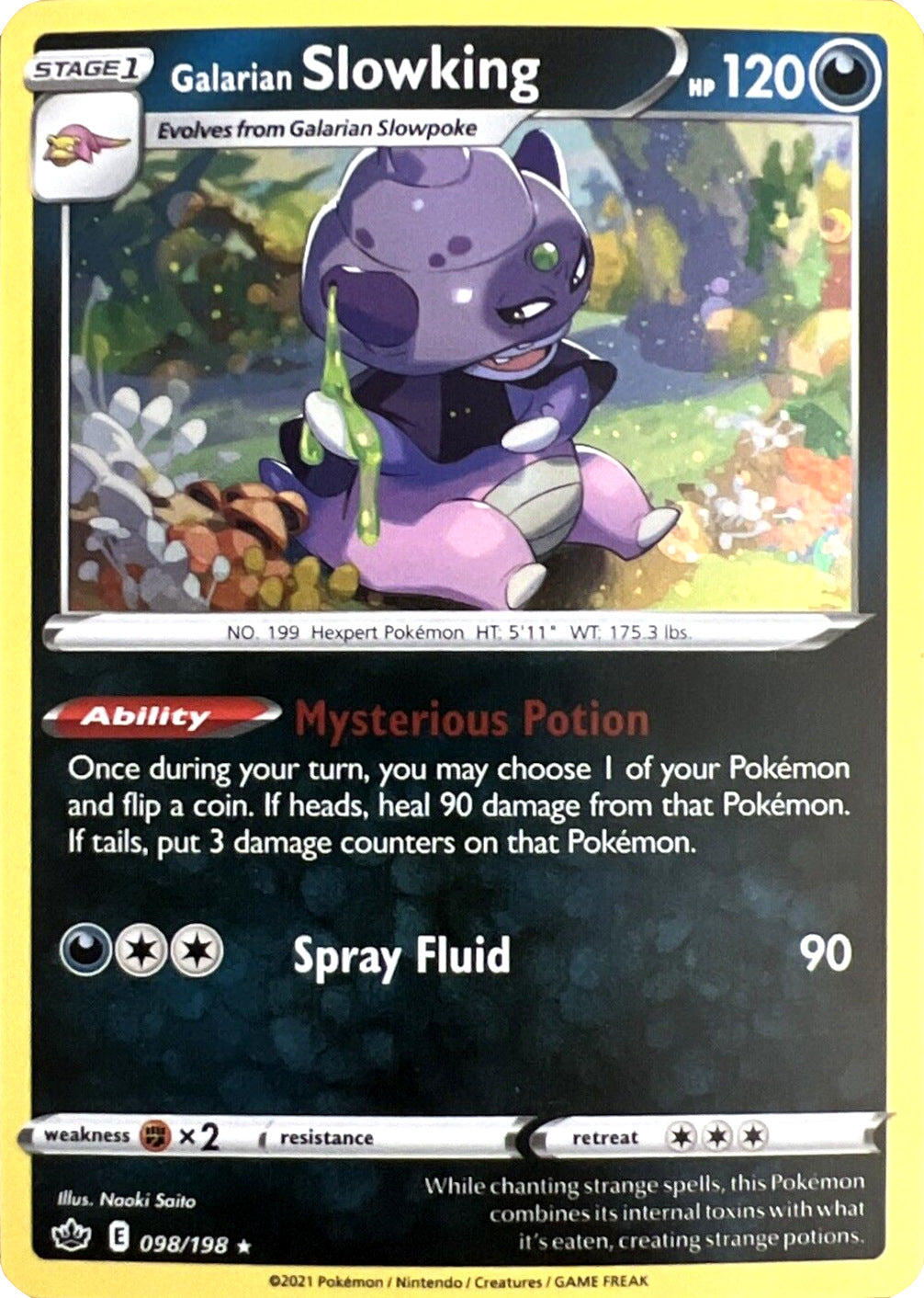 Galarian Slowking (098/198) (Cosmos Holo) [Sword & Shield: Chilling Reign] | Jomio and Rueliete's Cards and Comics