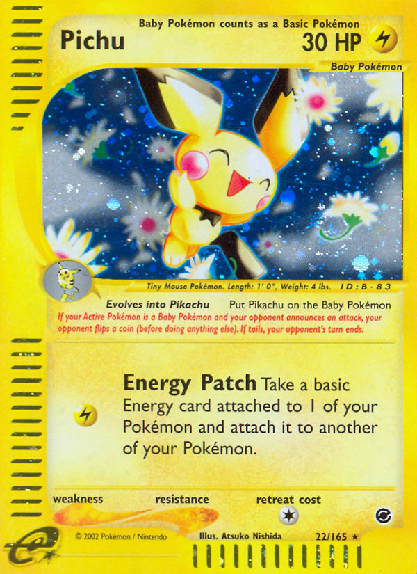 Pichu (22/165) [Expedition: Base Set] | Jomio and Rueliete's Cards and Comics