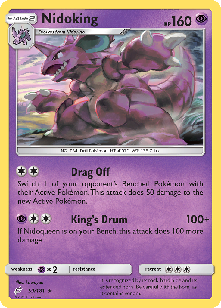 Nidoking (59/181) [Sun & Moon: Team Up] | Jomio and Rueliete's Cards and Comics