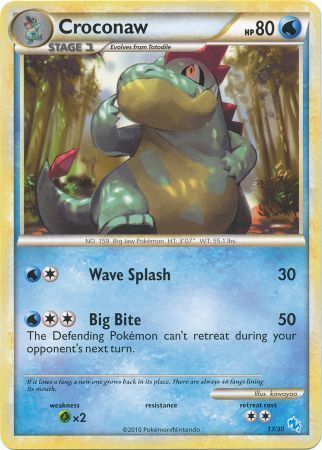 Croconaw (17/30) [HeartGold & SoulSilver: Trainer Kit - Gyarados] | Jomio and Rueliete's Cards and Comics