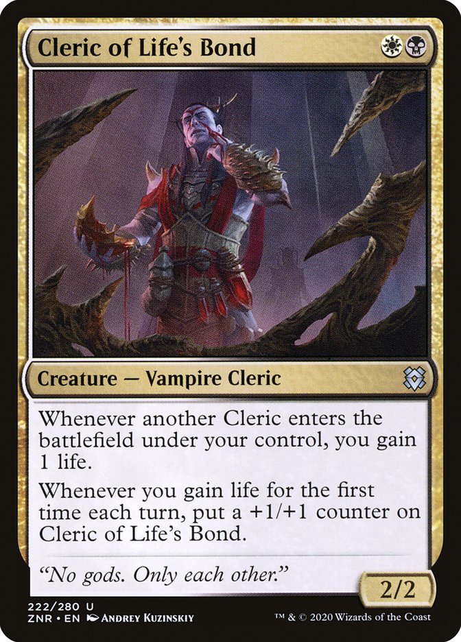 Cleric of Life's Bond [Zendikar Rising] | Jomio and Rueliete's Cards and Comics