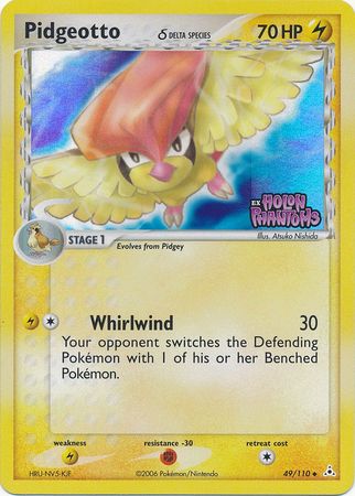 Pidgeotto (49/110) (Delta Species) (Stamped) [EX: Holon Phantoms] | Jomio and Rueliete's Cards and Comics
