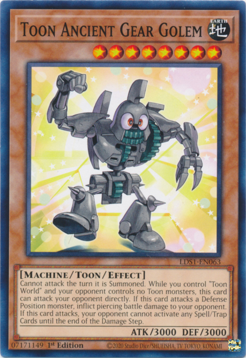 Toon Ancient Gear Golem [LDS1-EN063] Common | Jomio and Rueliete's Cards and Comics