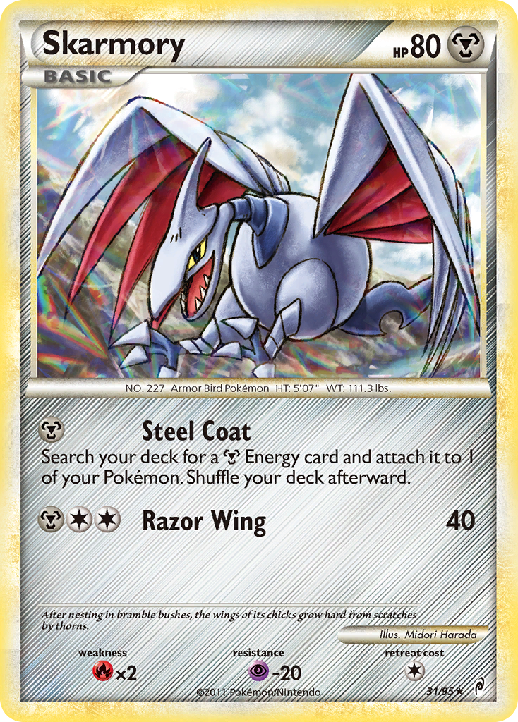 Skarmory (31/95) [HeartGold & SoulSilver: Call of Legends] | Jomio and Rueliete's Cards and Comics