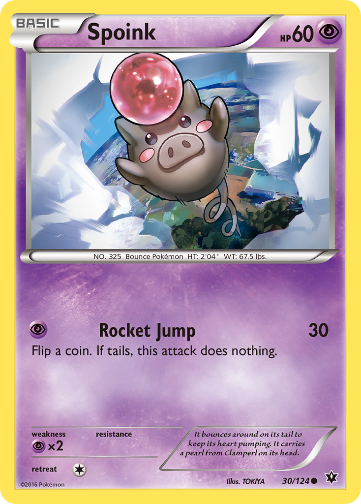 Spoink (30/124) [XY: Fates Collide] | Jomio and Rueliete's Cards and Comics