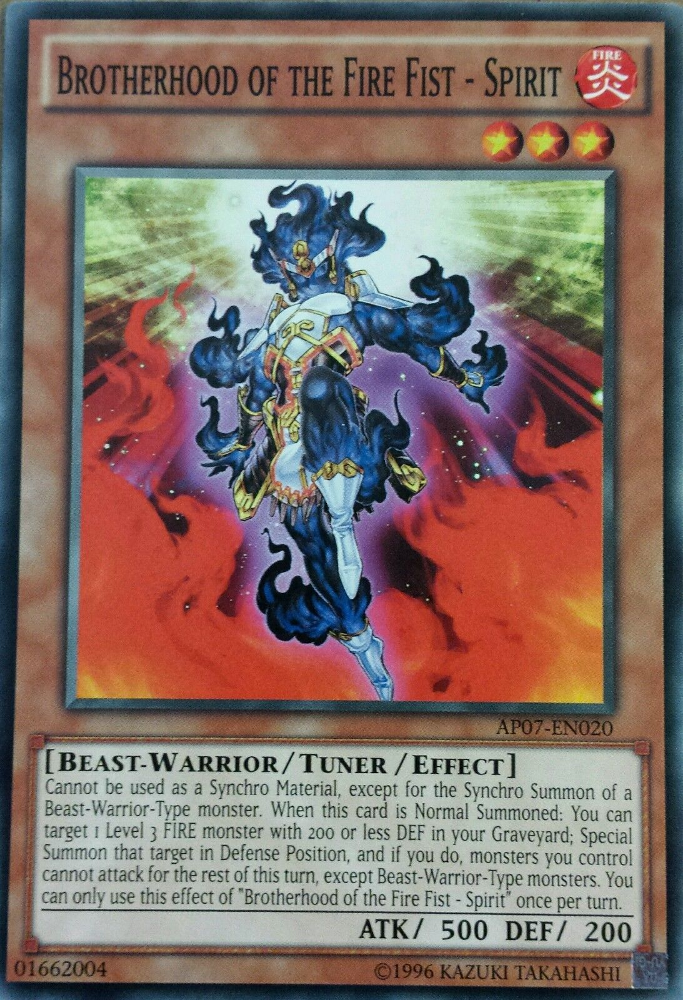 Brotherhood of the Fire Fist - Spirit [AP07-EN020] Common | Jomio and Rueliete's Cards and Comics