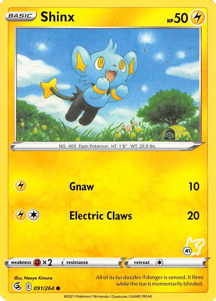 Shinx (091/264) (Pikachu Stamp #41) [Battle Academy 2022] | Jomio and Rueliete's Cards and Comics