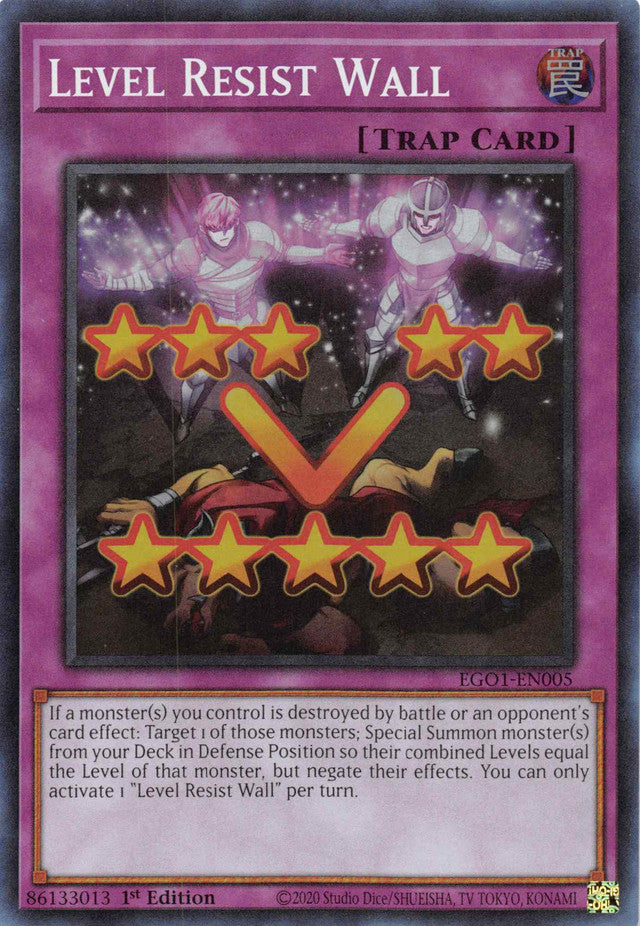 Level Resist Wall [EGO1-EN005] Super Rare | Jomio and Rueliete's Cards and Comics