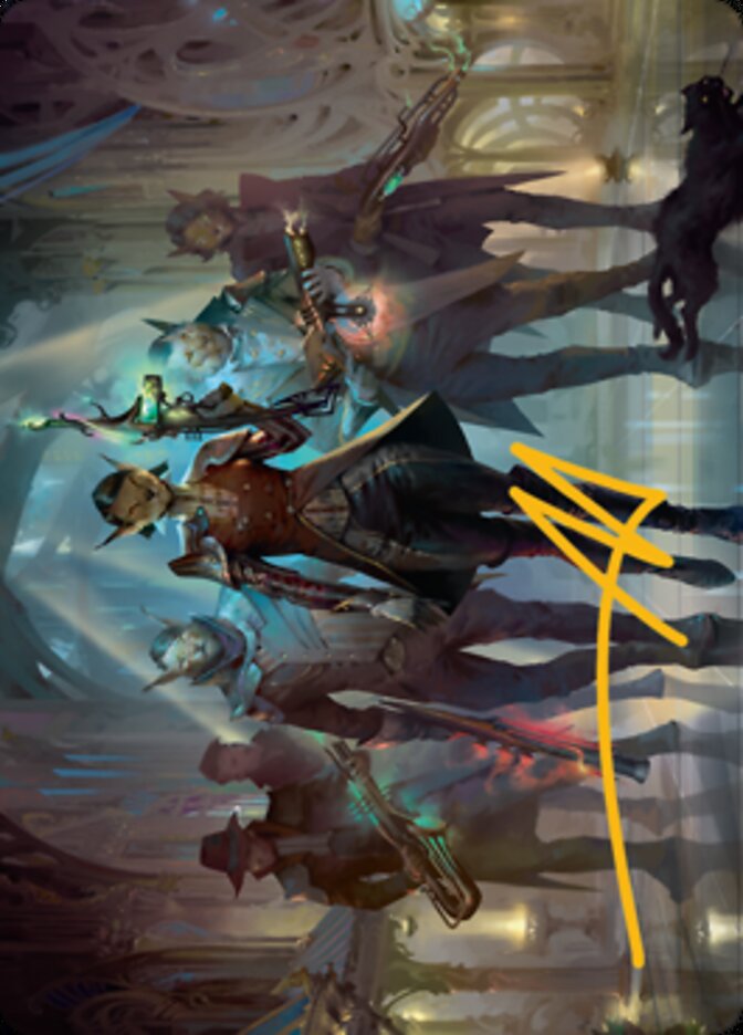Family's Favor Art Card (Gold-Stamped Signature) [Streets of New Capenna Art Series] | Jomio and Rueliete's Cards and Comics