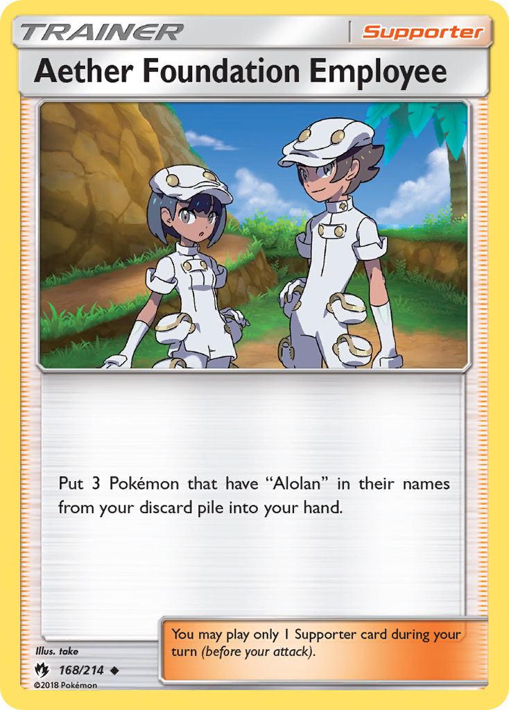 Aether Foundation Employee (168/214) [Sun & Moon: Lost Thunder] | Jomio and Rueliete's Cards and Comics