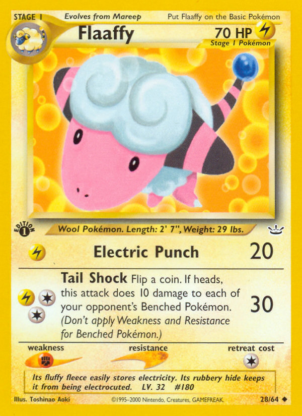 Flaaffy (28/64) [Neo Revelation 1st Edition] | Jomio and Rueliete's Cards and Comics