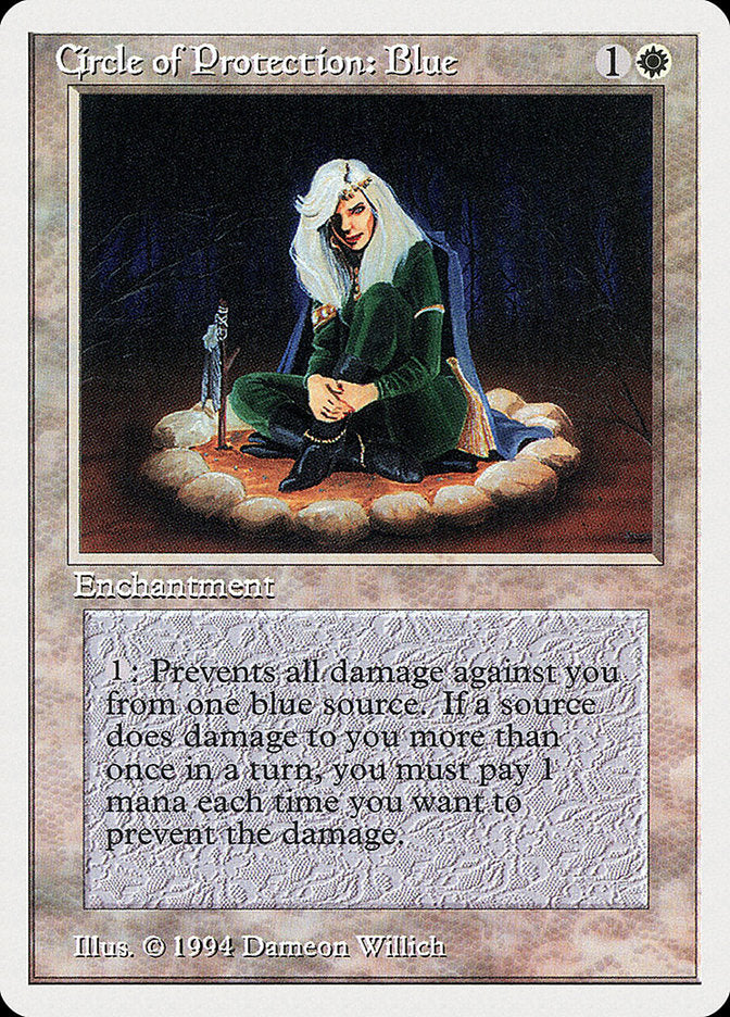 Circle of Protection: Blue [Summer Magic / Edgar] | Jomio and Rueliete's Cards and Comics