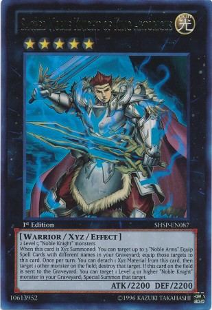 Sacred Noble Knight of King Artorigus [SHSP-EN087] Ultra Rare | Jomio and Rueliete's Cards and Comics